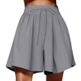 thumbnail image 2 of CAIVO Women Fashion Solid Color Casual Loose Sports Shorts Yoga Workout Simple Summer Outdoor Leisure Work Bottoms, 2 of 9