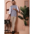 thumbnail image 5 of Maple Clothing Men's Indian Outerwear Vest Nehru Jacket Waistcoat Guest Outfit Festival (Grey, XL), 5 of 7