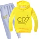 thumbnail image 3 of Conjunto de 2 piezas de ropa con capucha y pantalones con estampado de fútbol CR7 para niños y niñas de 3 a 14 años, chándal para primavera y otoño, 3 of 5