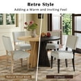 thumbnail image 3 of Atumon 5 Piece Round Dining Table Set, Dining Room Set with Upholstered Chairs for 4, Wood Dining Table Set with Unique Base, Farmhouse Dining Table Set for Kitchen Dining Room Apartment, Espresso, 3 of 10