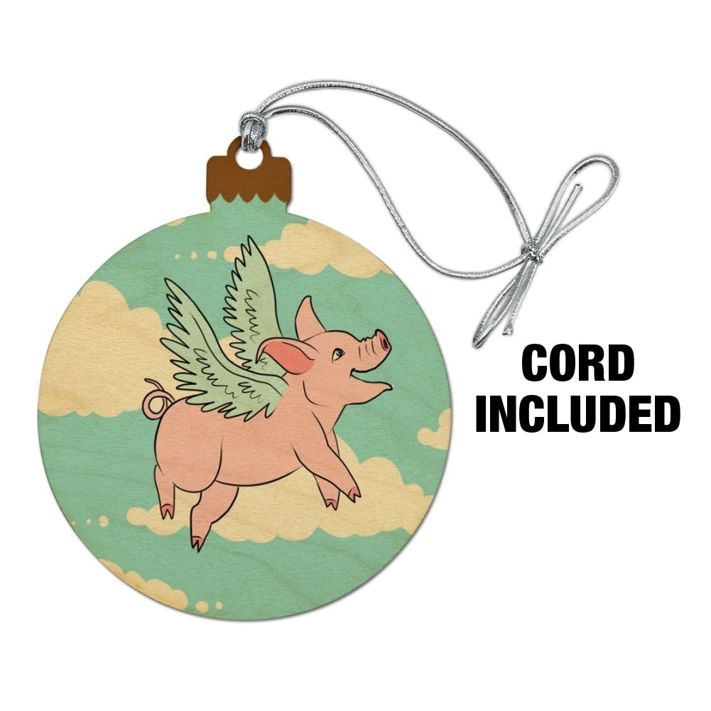 When Pigs Fly Resin Glitter Ornament 