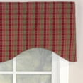 thumbnail image 2 of RLF Home Gabriel Check Cornice 100% Cotton with Fully Lined 3" Rod Pocket Valnance for Windows 50" x 17" Grape, 2 of 2