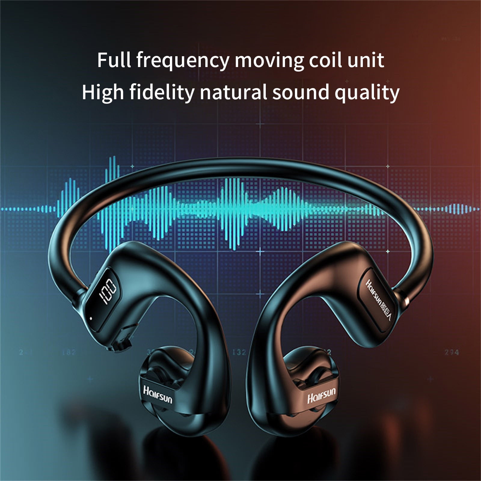 Bluetooth Headset – HIFI ANC Bones-Conduction Wireless Headphone Upgrade Bluetooth 5.3 Bone-Drive Headset Stereo Earphone Sport Maximum Comfort