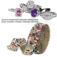 thumbnail image 3 of 1m  Rhinestone Ribbon  Rhinestone Bling Ribbons Roll Banding Belt Wrap Iron-On Applique For Wedding Cakes Birthday Crafts Decorations, 3 of 8