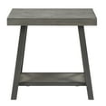thumbnail image 3 of Weston Home Westyn Rustic X Base Wood End Table with Shelf, Gray, 3 of 4