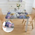 thumbnail image 2 of Awypu Flowers Butterflies Outdoor Fitted Tablecloth, Square Table Cover 100% Polyester Fiber 46*46, 2 of 8
