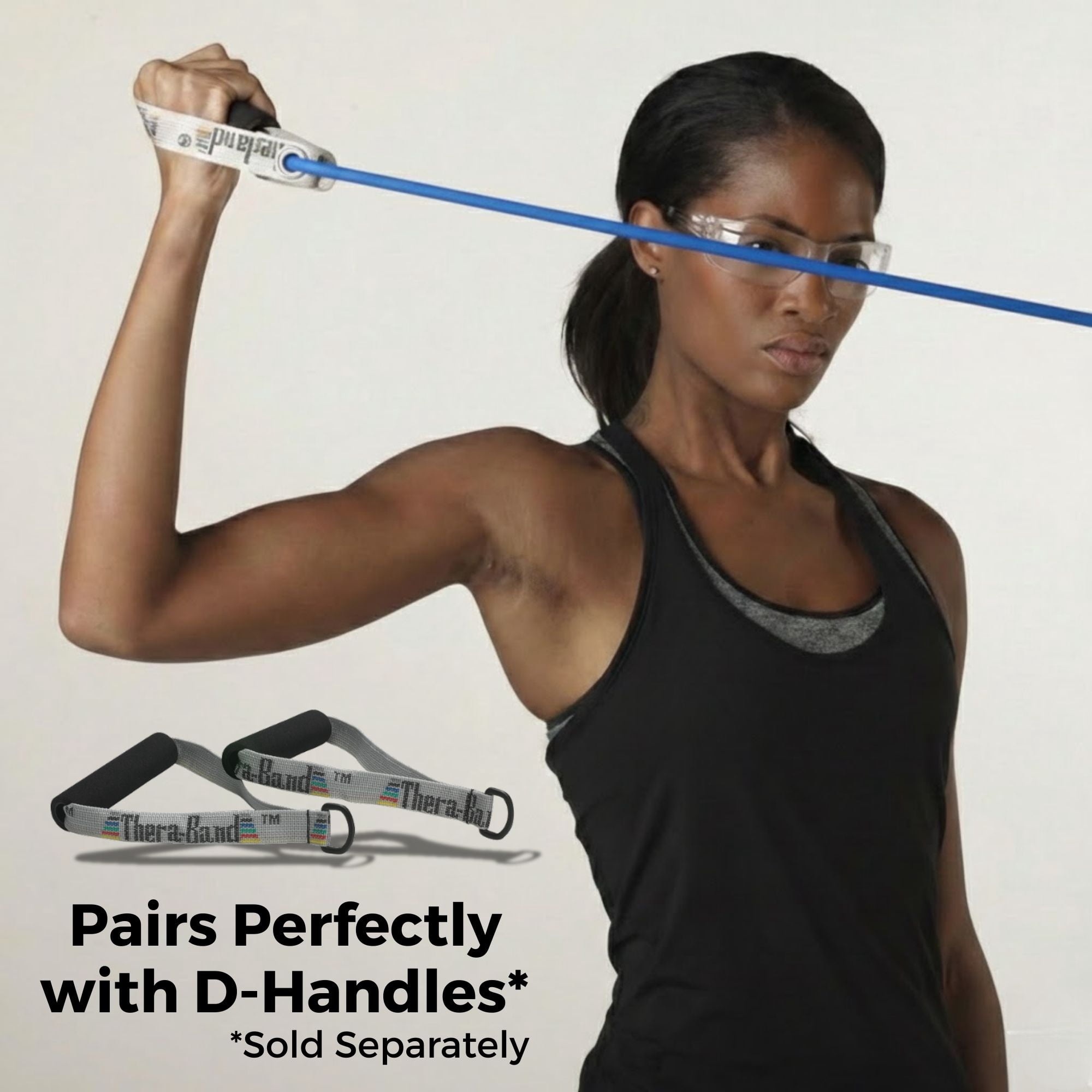 THERABAND Latex Resistance Tubing, Blue, Extra Heavy Level 4, 25 ft Roll, Professional Grade for Upper and Lower Body Workouts, Cut-to-Length, Color-Coded Resistance Levels