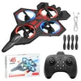 thumbnail image 5 of RC Plane Remote Control Airplane - Foam Flying Toy with Headless Mode, 2.4GHz, LED Breathing Lights, One-Key Takeoff/Landing, 360° Rotation, Speed Change, Maintain Height, 4 Motors, 5 of 7