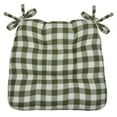 thumbnail image 2 of Kate Aurora Country Living Plush Gingham Plaid Checkered Country Farmhouse Chair Cushions/Pads With Tear Proof Ties - Assorted Colors, 2 of 3