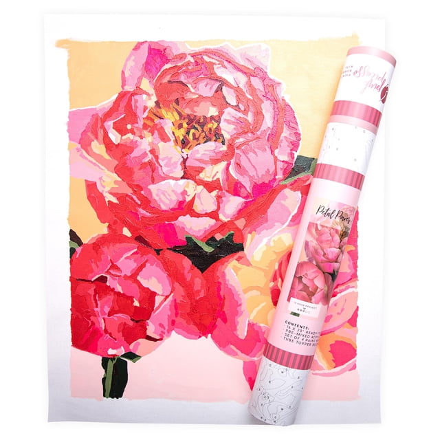 Kit de pintura por números Pink Picasso Floral Botánico para adultos