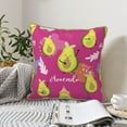thumbnail image 6 of Kll Pink Green Avocado Decorative Throw Pillow Covers Velvet Soft For Couch Sofa Bedroom Living Room Outdoor -18"X18", 6 of 8
