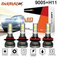 thumbnail image 1 of 4pcs LED Headlight Bulbs 9005 H11 For Subaru Impreza 2008-2019 High/Low Beam Bulbs 6000K, 1 of 9