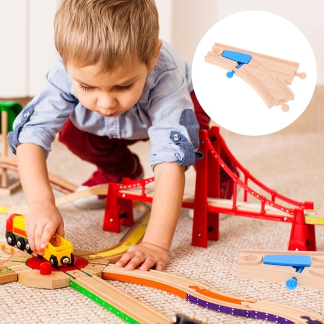 FENGGUIQU Joinpaya Wooden Train Switch Track Set: Train Track Accessories for Architectural Models and Layout Props