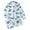 White, variant on XIAONU Womens Bow Heart Print Pajama Set Piped Trim Short Sleeve Top And Shorts Sleepwear Soft Lightweight Pajamas Set Blue