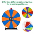 thumbnail image 3 of WinSpin 24" Display Prize Wheel Blue & Orange DIY Tabletop 12 Slots Modular Custom Spinning Wheel for Pop Up Trade Show, 3 of 9