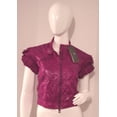 thumbnail image 2 of Adidas by Stella McCartney P49388 RUFFLE Purple CROP Sport JACKET VIOLET ( S ), 2 of 2