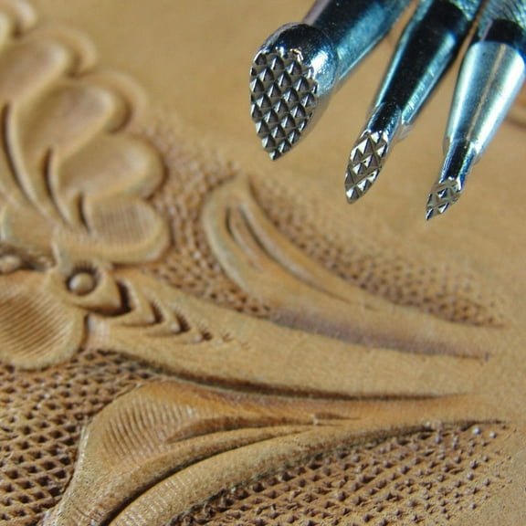 Leather Stamping Tools, Coarse Checkered Background Stamps, Set of 3 Leather Stamping Tools, Craft Japan Leathercraft Tools