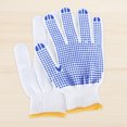 thumbnail image 4 of Guantes Laboral Btafrte Hilo Algodón Transpirable Protectores Cuentas Puntos PVC Color Blanco, 4 of 8