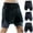 Gray, variant on Abomasnow Mens Shorts Casual 2 in 1 Stretch Quick Dry Workout Athletic Gym Shorts with Zipper Pockets, Compression Liner