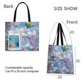 thumbnail image 3 of Canvas Tote Bag for Women Girls Design Print Cherry Blossoms Blue Sky Tote, 3 of 8