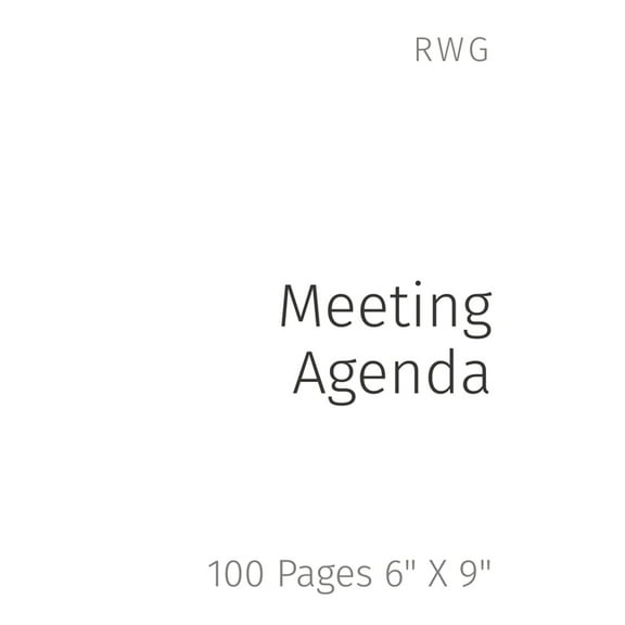 Meeting Agenda: 100 Pages 6" X 9", (Paperback)