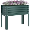 thumbnail image 1 of Outsunny Raised Garden Bed w/ Legs Galvanized Elevated Planter Box Green, 1 of 10