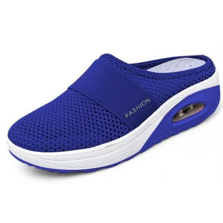 

hotio 2024 Women s mules slingback walking sneakers summer slip-on mules mesh air cushion orthopedic with arch support slingback slip-on shoes breathable slippers closed toe slippers