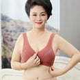 thumbnail image 7 of Padded Bras for Women No Underwire No Underwire Lactation Vest Bra Back Adjustment Yoga Running Bra V-Neck Full-Coverage Bra Feature Hook and Eye Closure Push-up Bra Style Y-580 , Red-d XXL, 7 of 7