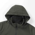 thumbnail image 7 of Brondbend Mens Waterproof Rain Jacket Men's Solid Color Thin Drying Windbreaker Outdoor Sports Jacket Oversized Fall Winter Casual Versatile Workout Outerwear,Army Green, 7 of 7
