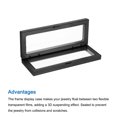 thumbnail image 4 of Uxcell Floating Frame Display Holder Stand Box for Necklace Bracelet Black 9.06 x 2.76 x 0.79 inch, 4 of 5