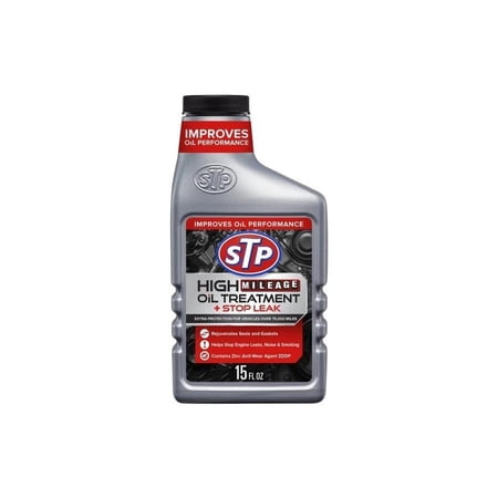 Engine Oil Additive Stop Leak 15 FL OZ High Mileage Treatment STP