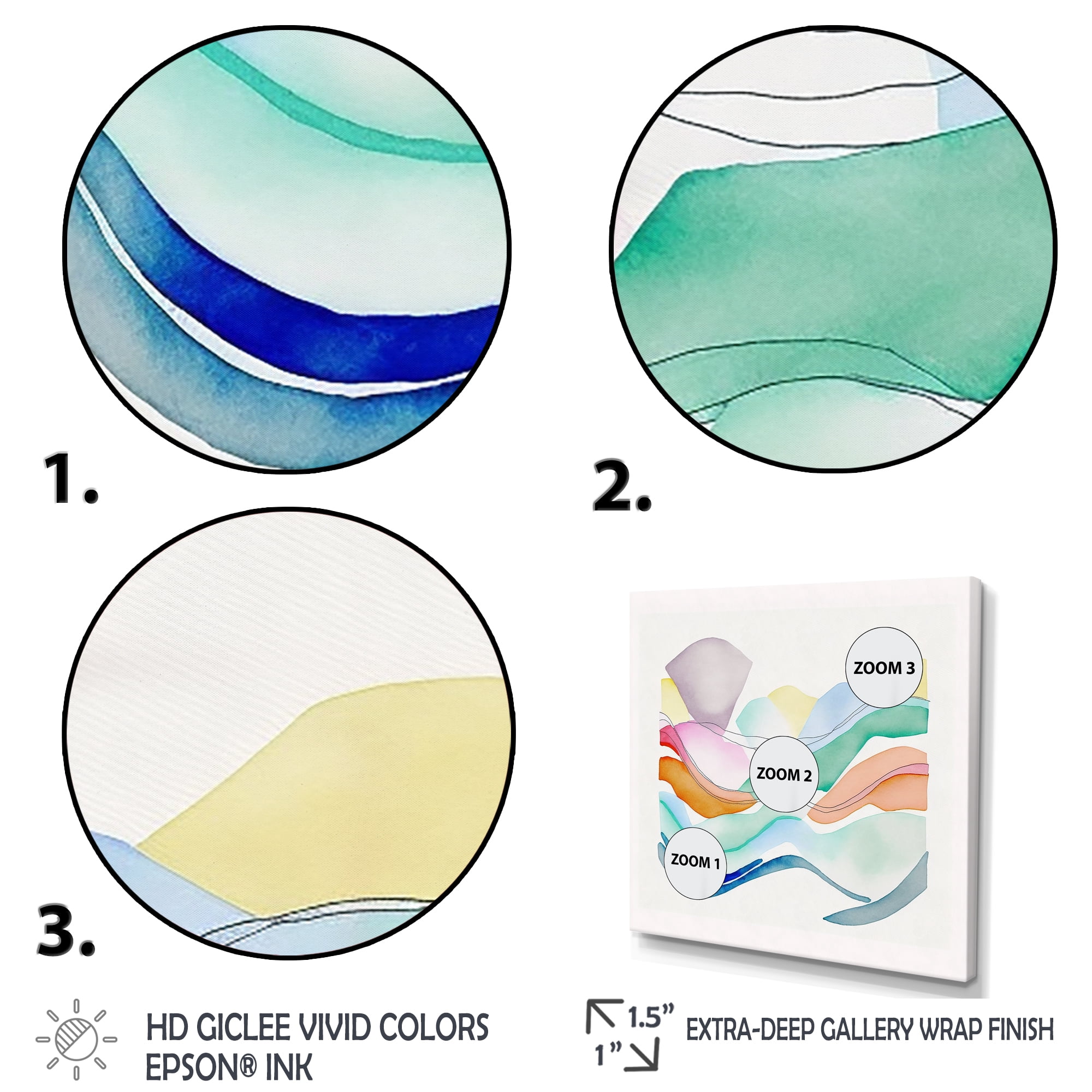 Designart Bright Watercolor Art Canvas Wall Art