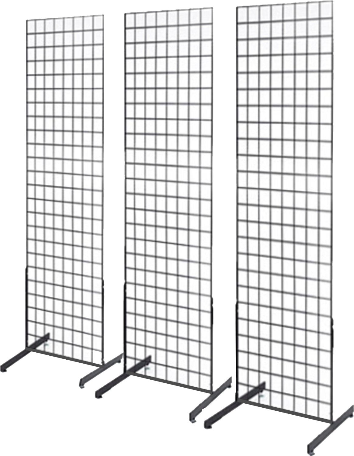 Only Hangers Commercial Grid Panels Pack of 2 2' x 6' Black 