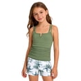 thumbnail image 3 of ZXLBBD Swimsuits for Girls Tankini Top with Matching Bottoms Cute Tropical Print 2 Piece for Kids Stretchy Summer Beachwear, 3 of 7