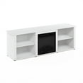 thumbnail image 3 of Furinno Montale 70 Inch TV Stand with Fireplace, Solid White, 3 of 8