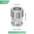 thumbnail image 3 of Uxcell 1-Pack Tri Abrazaderas Sanitarias de 3/4 in para Rosca Masculina NTP de 3/4 in Accesorios de Tubería de Acero Inoxidable Ferrule OD 25.2mm, 3 of 7
