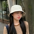 thumbnail image 5 of 55-60cm hat circumference, big head circumference, fisherman hat, women's basin hat, sunscreen sun hat - Beige, 5 of 5