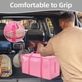 thumbnail image 6 of 6 Pack-Extra Large Heavy Duty Moving Bags - Waterproof Storage Totes with Handles & Zippers, Foldable for College Dorm, Storage (Pink), 6 of 7