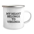 thumbnail image 2 of Virginia Lovers' Funny Camping Mug, Gifts from Friends to Virginia, My Heart Belongs To Virginia, Birthday Unique Gifts for Him or Her, 2 of 4