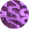 thumbnail image 1 of Ahgly Company Indoor Round Abstract Purple Modern Area Rugs, 4' Round, 1 of 4