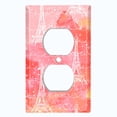 thumbnail image 2 of Metal Light Switch Plate Cover Romantic Paris  Eiffel Tower Pink Orange Cloud Letter PRS002, 2 of 13