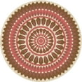 thumbnail image 1 of Ahgly Company Indoor Round Patterned Grapefruit Red Area Rugs, 6' Round, 1 of 6