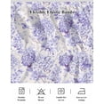 thumbnail image 5 of Purple Floral Wrap Around Bed Skirts for California King Bed 16" Drop,Bed Skirt with Adjustable Elastic Belt Dust Ruffle Bed Valance Hydrangeas Flower Spring Summer Botanical Bed Frame Cover, 5 of 7