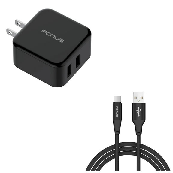 Type-C 6ft USB Cable w 30W Fast Home Charger N4E for LG Q7 Plus, G Pad X II 10.1, V50 ThinQ 5G, Stylo 4 Plus, Google Nexus 5X, G8 ThinQ, G7 ThinQ, 5 - Microsoft Surface Go (10"), Lumia 950
