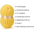 Minzimin 1Pack Chenille Chunky Yarn Super Bulky Soft Thick Fluffy Jumbo