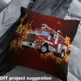 thumbnail image 5 of Feelyou Fire Fighter Car Fabric by the Yard 2 Yards for Teen, Red Truck Room Decor Fabric by the Yard, Function Vehicle Fabric for Sewing, Luxury Bedroom Decor, 5 of 6