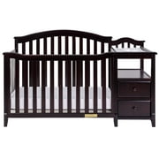 AFG Baby Furniture Kali 4-in-1 Convertible Crib and Changer, Espresso