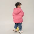 thumbnail image 5 of Esaierr Kids Baby Winter Puffer Coats Hooded Light Down Outwear Toddler 2-12Y Teen Mid Length Warm Fashion Padded Jacket for Boys Girls, 5 of 6