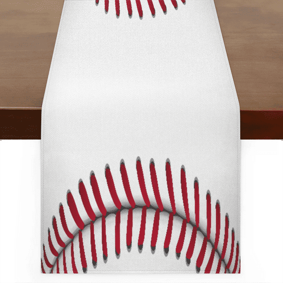 Qzaxky Table Runner Boho Table Runner Baseball Theme Bohemian Boho Outdoor Table Runner Decoration for Indoor Outdoor Home Dinner Party Wedding Decor 13 x 36 Inch