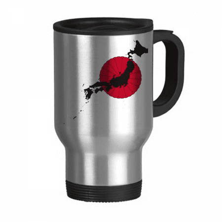 

Japanese Emblem Map Pattern Travel Mug Flip Lid Stainless Steel Cup Car Tumbler Thermos